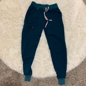 Figs Caribbean blue jogger scrub pants